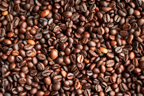 Close up shot of coffee beans.