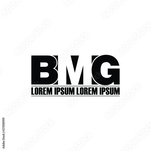 BMG letter monogram logo design photo