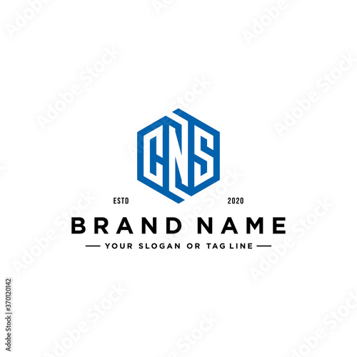 letter CNS logo design vector