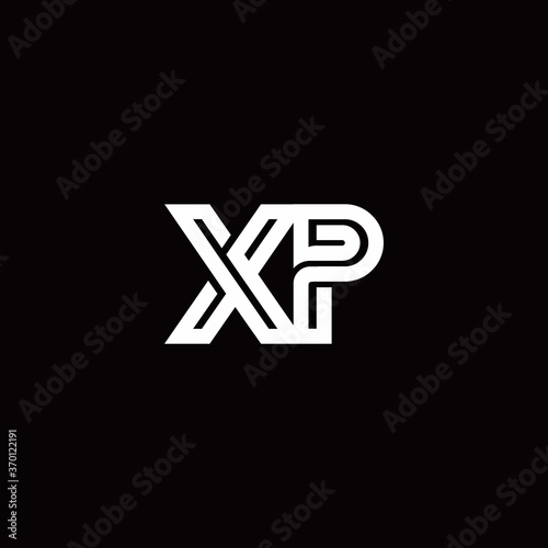 XP monogram logo with abstract line