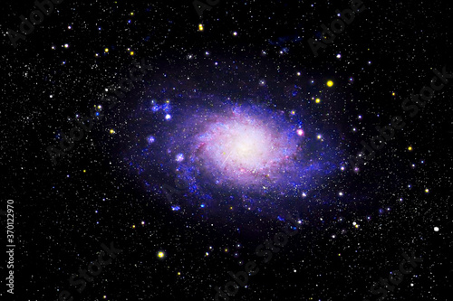 Bursting Galaxy in the Space night