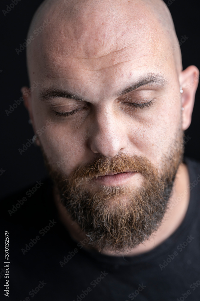portrait of a man in the studio portrait of a man in the studio
