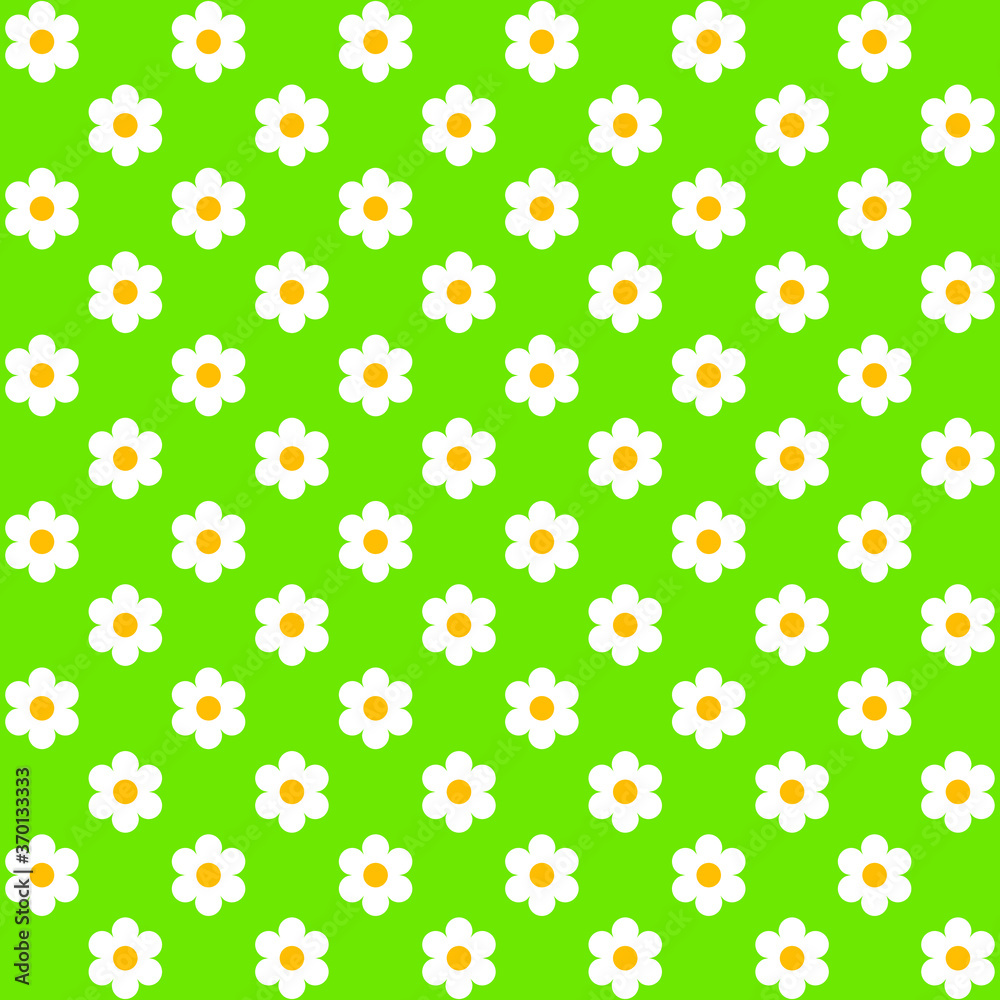 white flower with green background repeat pattern white flower with green background repeat pattern