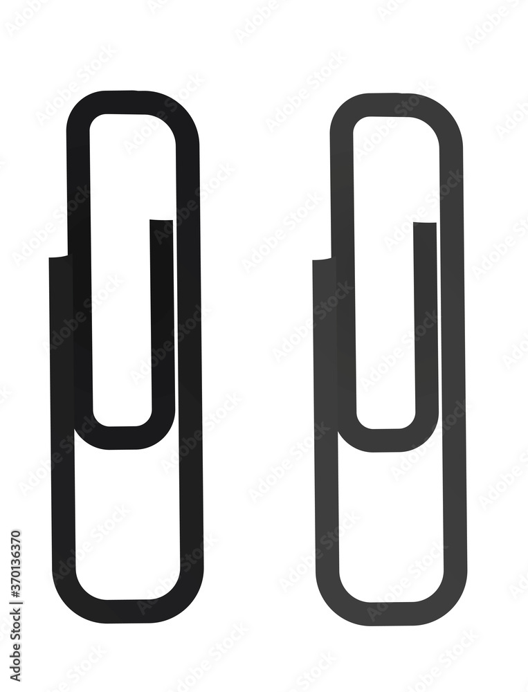 Isolated paper clip. vector illustration