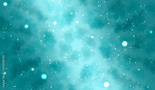 Textured Blue Space With Stars Background