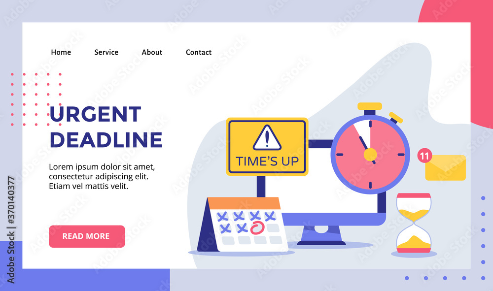 Urgent deadline calendar marker background of warning sign campaign for web website home homepage landing page template banner with flat style Urgent deadline calendar marker background of warning sign campaign for web website home homepage landing page template banner with flat style