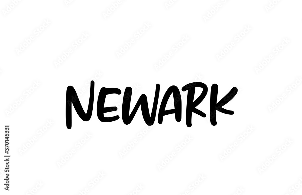 Newark city handwritten typography word text hand lettering. Modern calligraphy text. Black color Newark city handwritten typography word text hand lettering. Modern calligraphy text. Black color