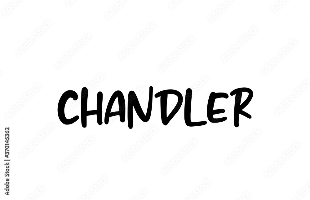 Chandler city handwritten typography word text hand lettering. Modern calligraphy text. Black color Chandler city handwritten typography word text hand lettering. Modern calligraphy text. Black color
