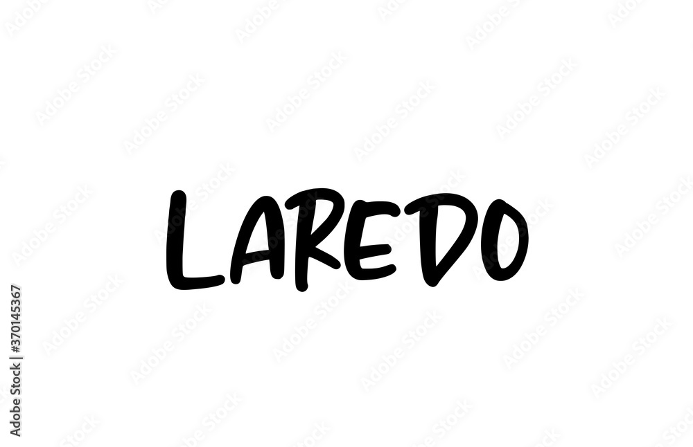 Laredo city handwritten typography word text hand lettering. Modern calligraphy text. Black color Laredo city handwritten typography word text hand lettering. Modern calligraphy text. Black color
