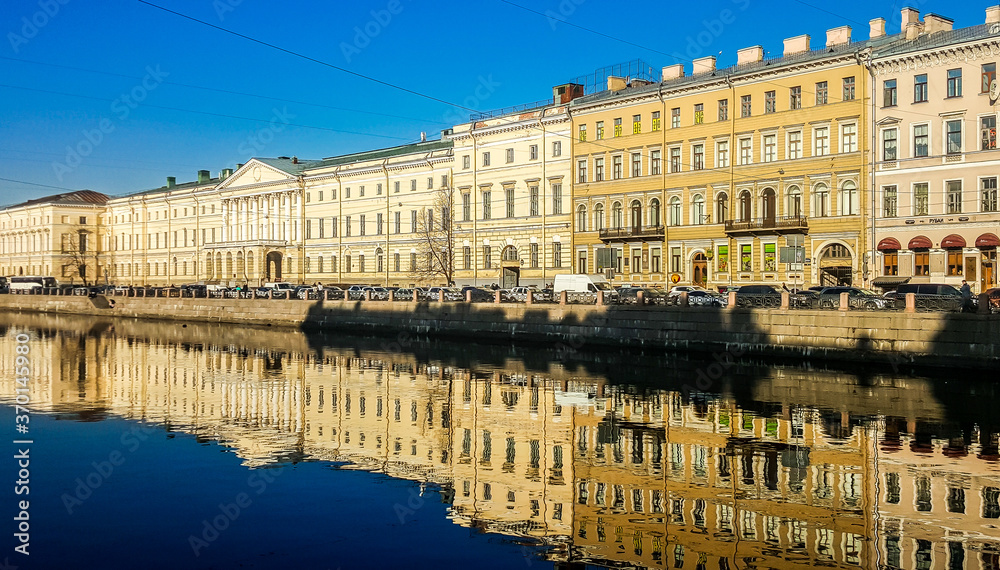 Embankment of Fontanka River. St.Petersburg, Russia