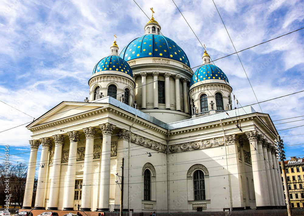 The Trinity Cathedral  in Saint-Petersburg, Russia.