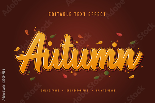 decorative autumn Font and Alphabet vector