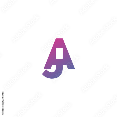 Initial letter AJ logo design vector