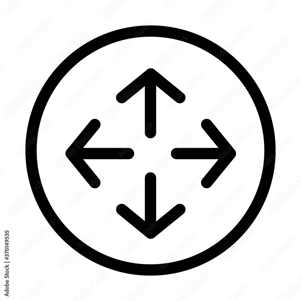 Full screen line icon - vector illustration. UI design element, video multimedia button symbol. Full screen line icon - vector illustration. UI design element, video multimedia button symbol.