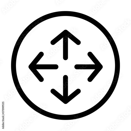 Full screen line icon - vector illustration. UI design element, video multimedia button symbol.