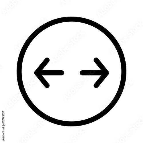 Left and right arrrow icon - vector illustration. Move next and go back symbol.