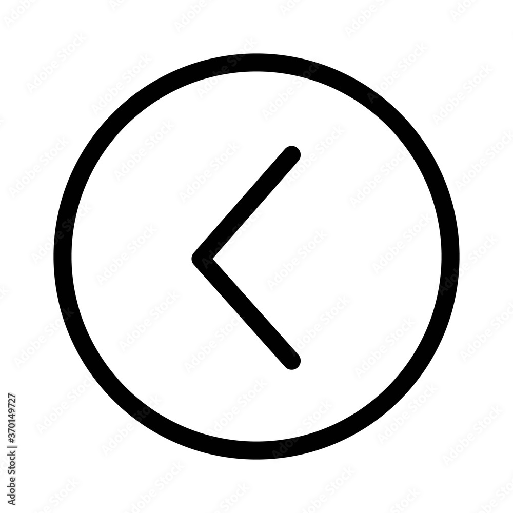Back or undo arrow icon - vector illustration. Left arrow sign. Back or undo arrow icon - vector illustration. Left arrow sign.