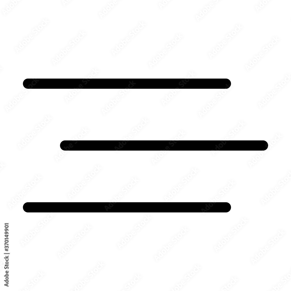 Paragraph with no alignment icon - vector illustration. Paragraph with no alignment icon - vector illustration.