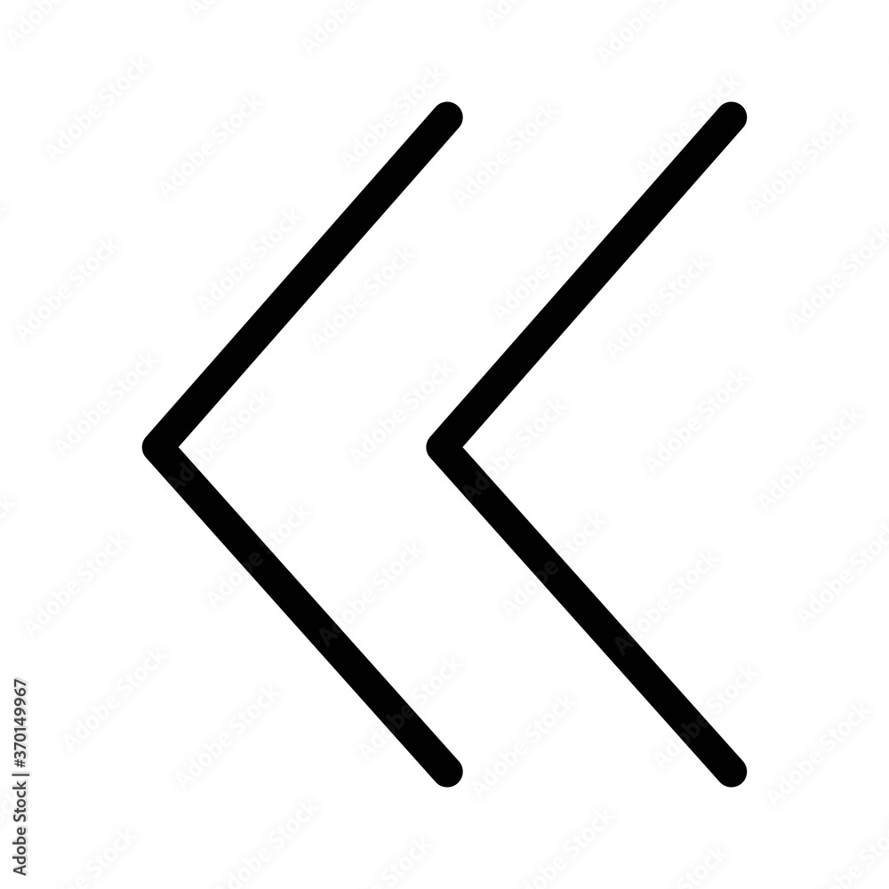 Back or undo arrow icon - vector illustration. Left arrow sign. Back or undo arrow icon - vector illustration. Left arrow sign.