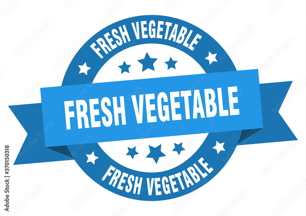 fresh vegetable round ribbon isolated label. fresh vegetable sign fresh vegetable round ribbon isolated label. fresh vegetable sign