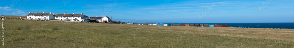 Panoramic view of the settlement at Portland Bill, Isle of Portland, Dorset, UK Panoramic view of the settlement at Portland Bill, Isle of Portland, Dorset, UK