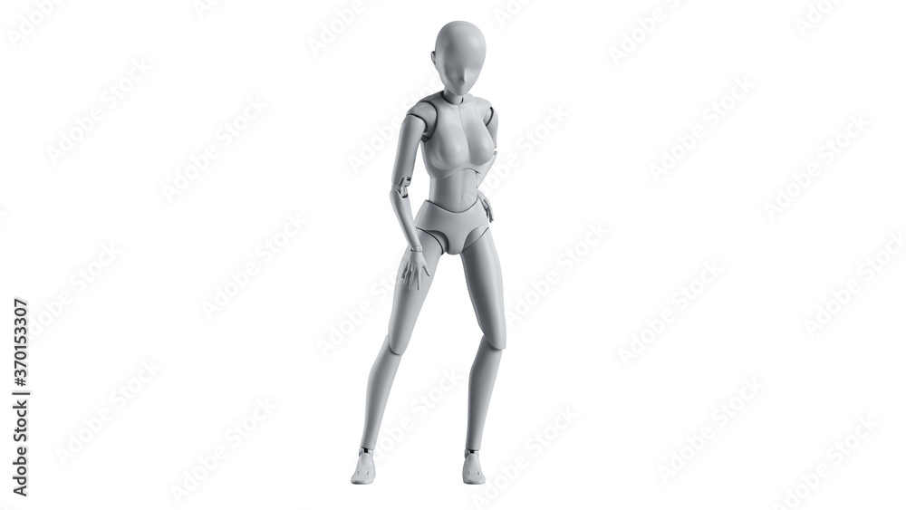 Mannequin female model woman isolated. 3D rendering Mannequin female model woman isolated. 3D rendering