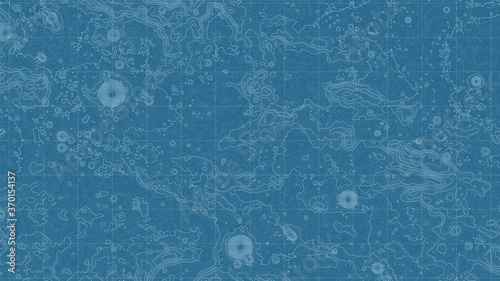 Vector abstract Moon relief map. Generated conceptual lunar elevation map. Isolines of landscape surface elevation. Geographic map conceptual design. Elegant background for presentations