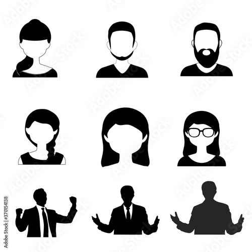 male and female silhouette icon