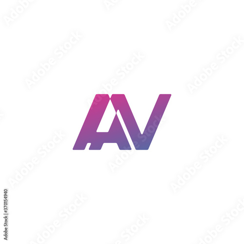Initial letter AN logo design vector