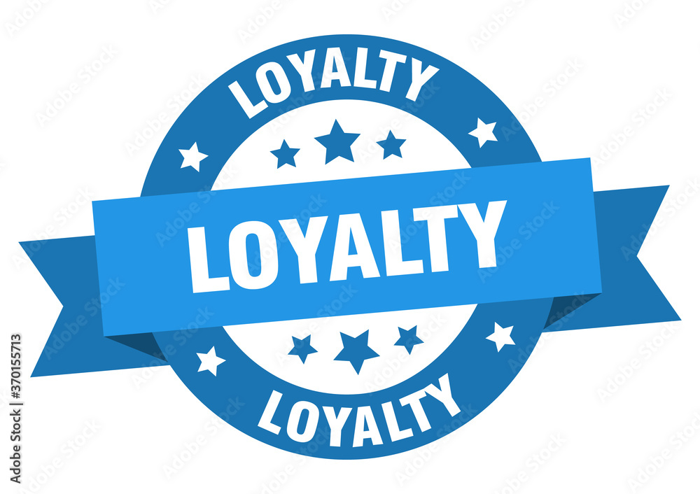 Fototapeta premium loyalty round ribbon isolated label. loyalty sign