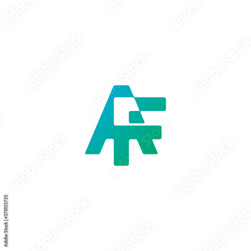 Initial letter AF logo design vector