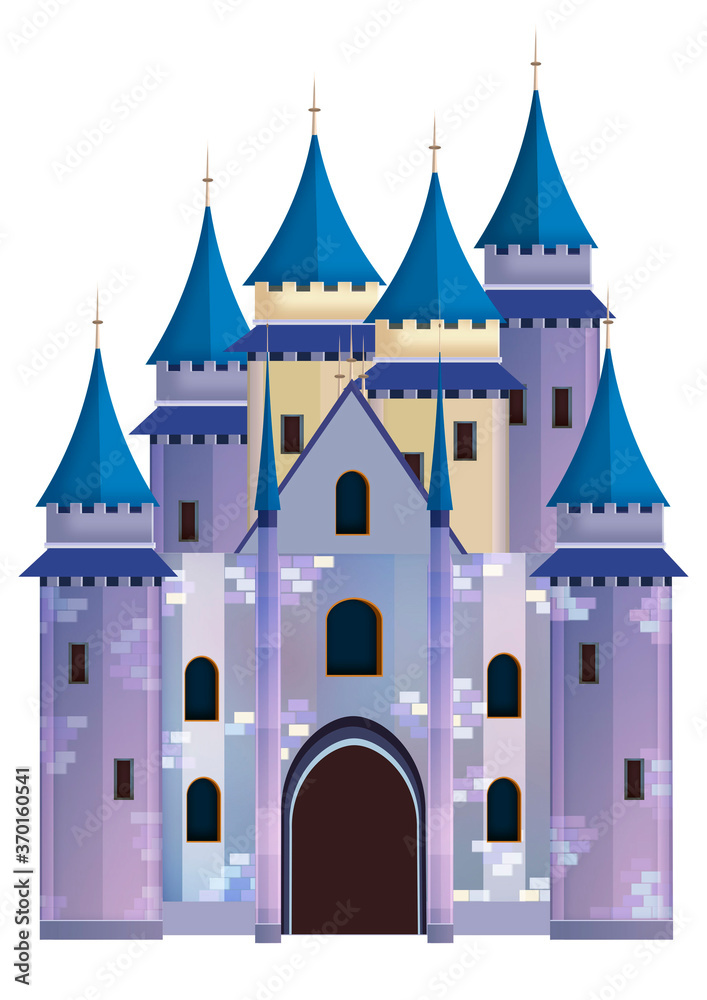 Big castle on white background