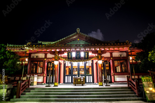 Okinawa Temple at night