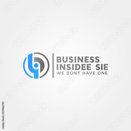 letter bi logo design template idea