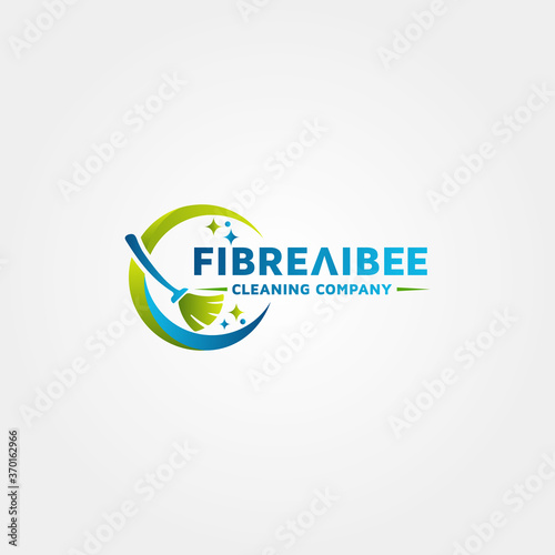 house cleaning logo design template idea and inspiration