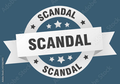 scandal round ribbon isolated label. scandal sign