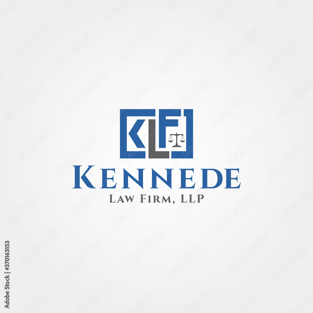 law firm letter klf Vector logo design template law firm letter klf Vector logo design template