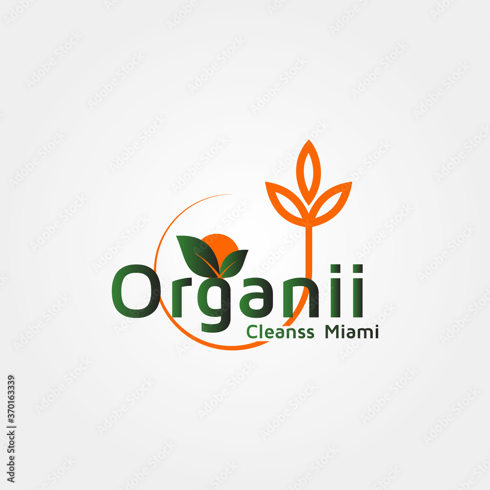 Organic vector logo design template idea and inspirationBasic RGB Organic vector logo design template idea and inspirationBasic RGB