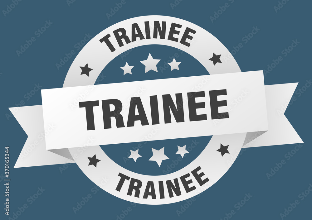 Fototapeta premium trainee round ribbon isolated label. trainee sign