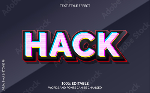 Editable Text Effect, Hack Text Style