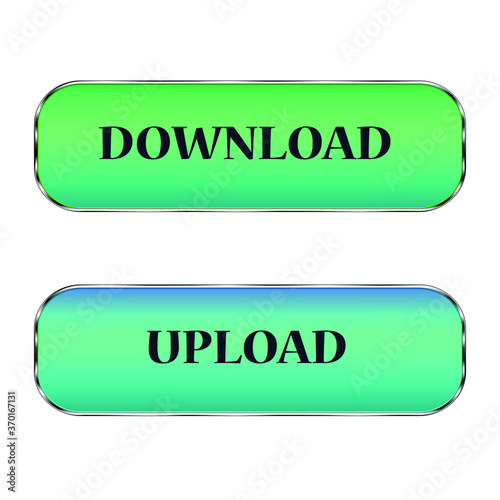 two rectangular buttons on a white background, vector