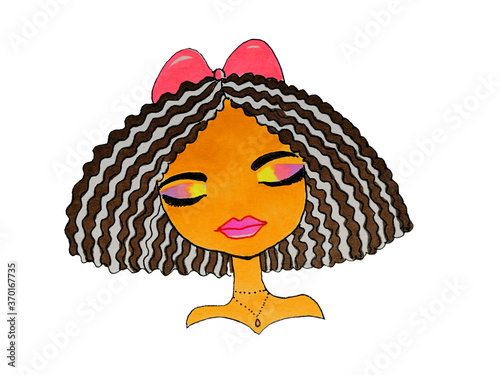 illustration without reference beauty face