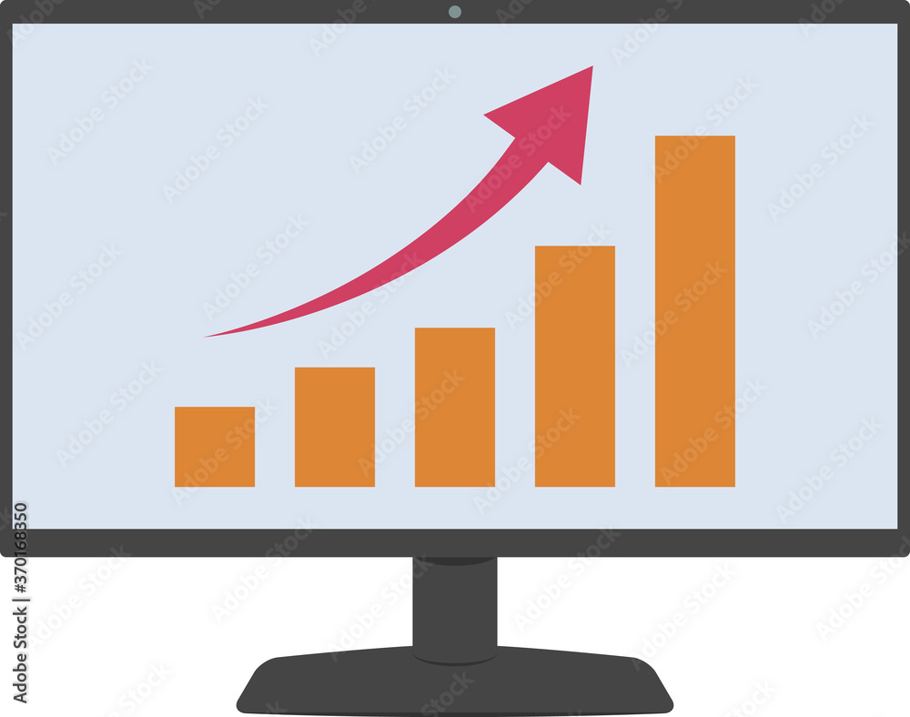 パソコン 画面 グラフ アップ