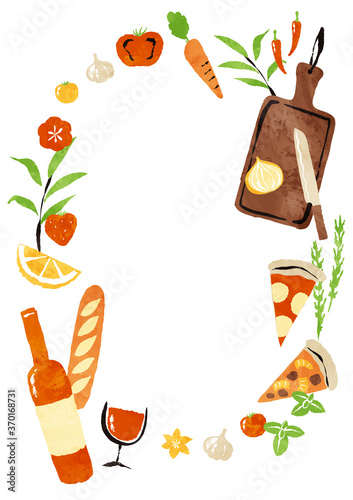 frame of cooking and deli