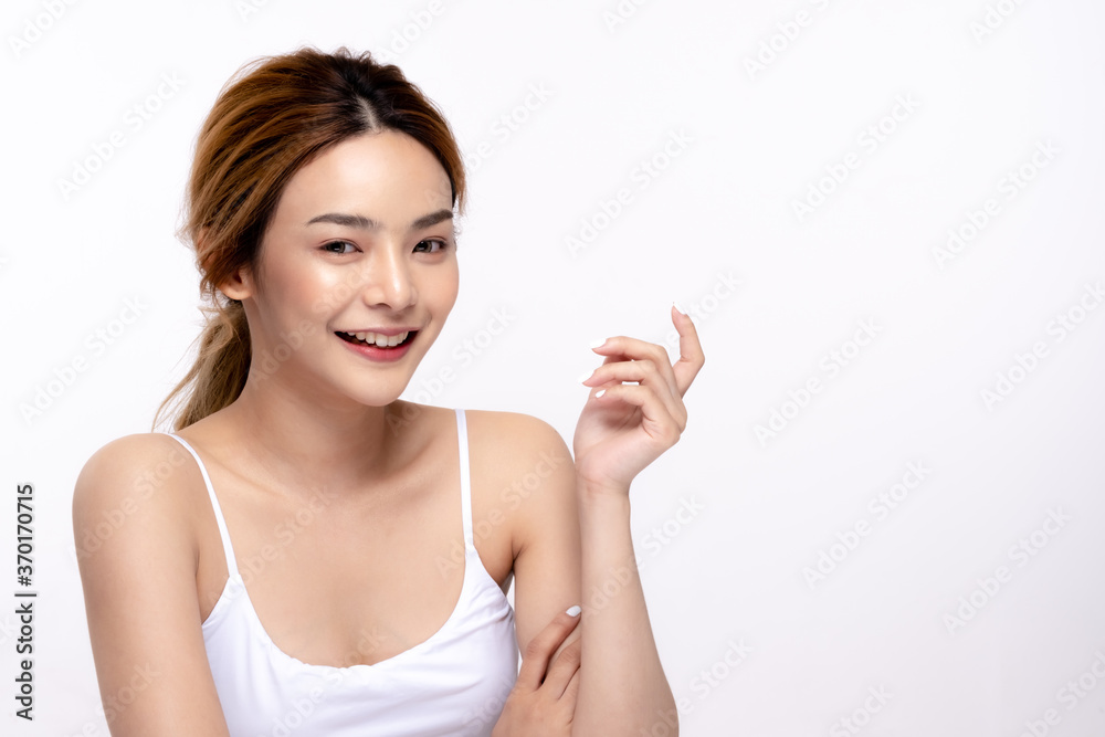 Healthy asian young beauty natural skin. beautiful girl makeup cosmetic model and spa concept Healthy asian young beauty natural skin. beautiful girl makeup cosmetic model and spa concept