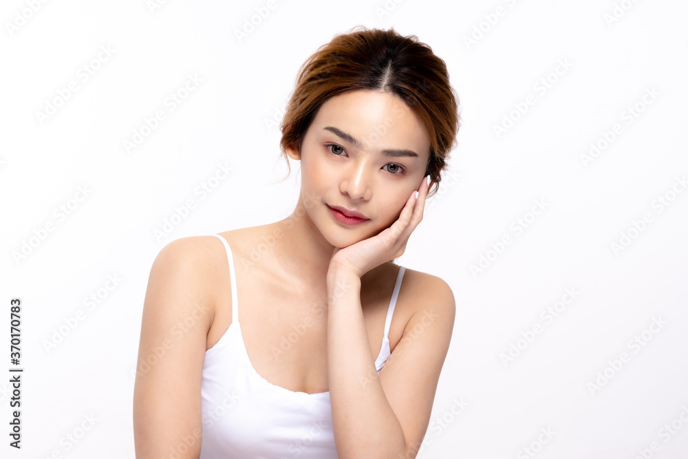 Healthy asian young beauty natural skin. beautiful girl makeup cosmetic model and spa concept Healthy asian young beauty natural skin. beautiful girl makeup cosmetic model and spa concept