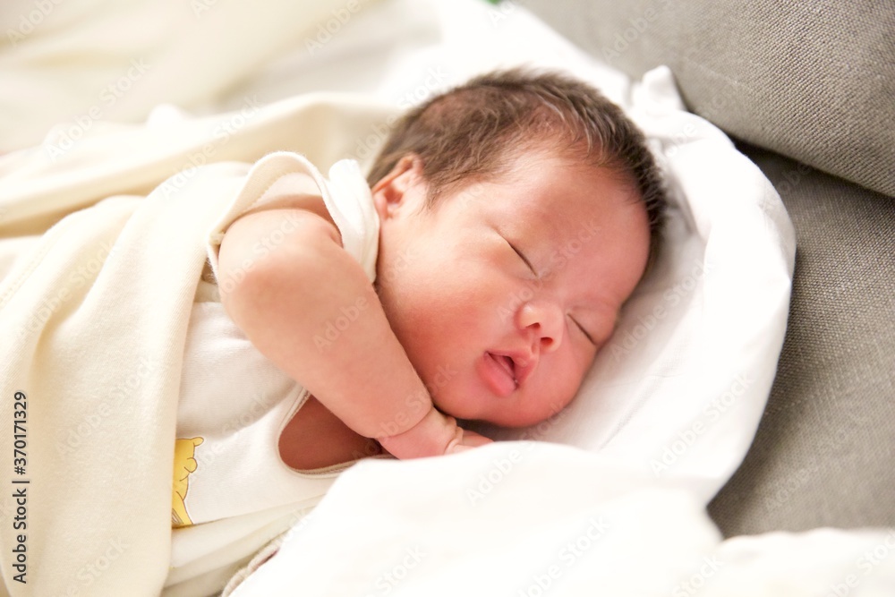 Cute baby asian boy sleeping Cute baby asian boy sleeping