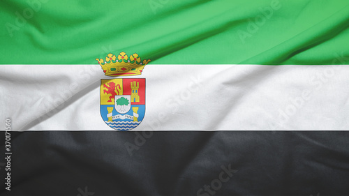 Tableau sur toile Extremadura of Spain flag