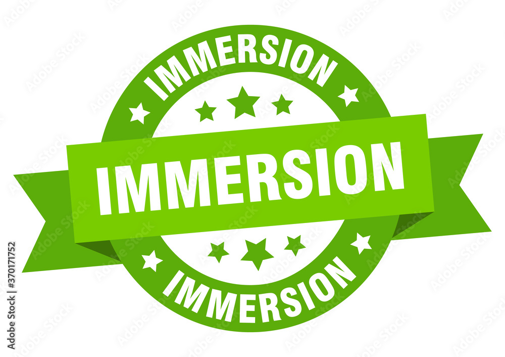 immersion round ribbon isolated label. immersion sign immersion round ribbon isolated label. immersion sign