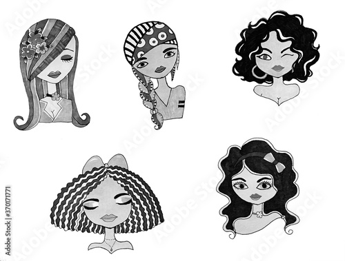 illustration without reference beauty face